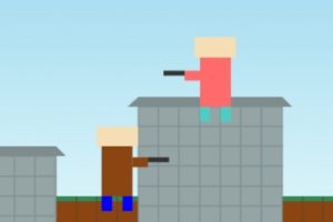 Minecraft Rooftop Snipers - HTML5 Game Thumbnail